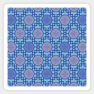 Chinese Geometrics - Blue Sticker